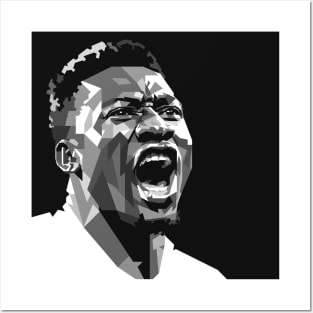 Andre Onana Portrait in Grayscale Posters and Art